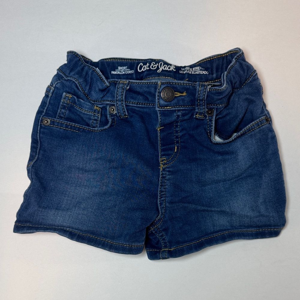 Cat & Jack Kids Dark Blue Denim Shorts Size S (6/6X)